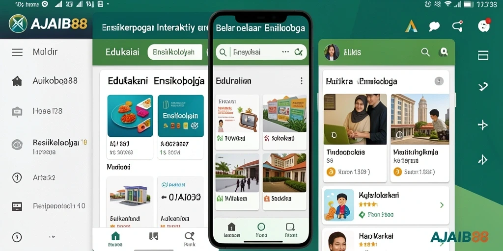 Antarmuka utama AJAIB88 dengan berbagai informasi ensiklopedia