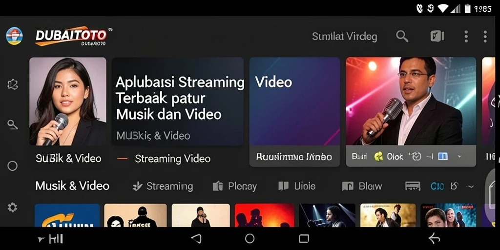 Tampilan antarmuka DUBAITOTO dengan fitur Streaming Video yang memukau.
