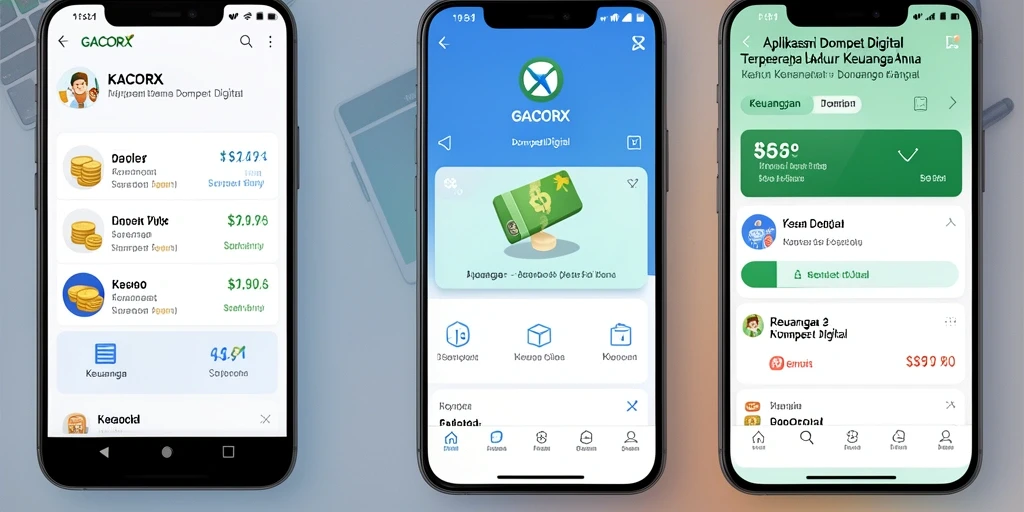 Antarmuka GACORX menunjukkan fitur Dompet Digital yang user-friendly.