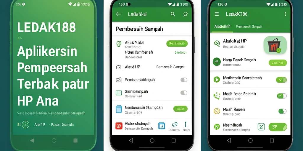 Antarmuka utama LEDAK188 menunjukkan pemindaian file sampah secara real-time.