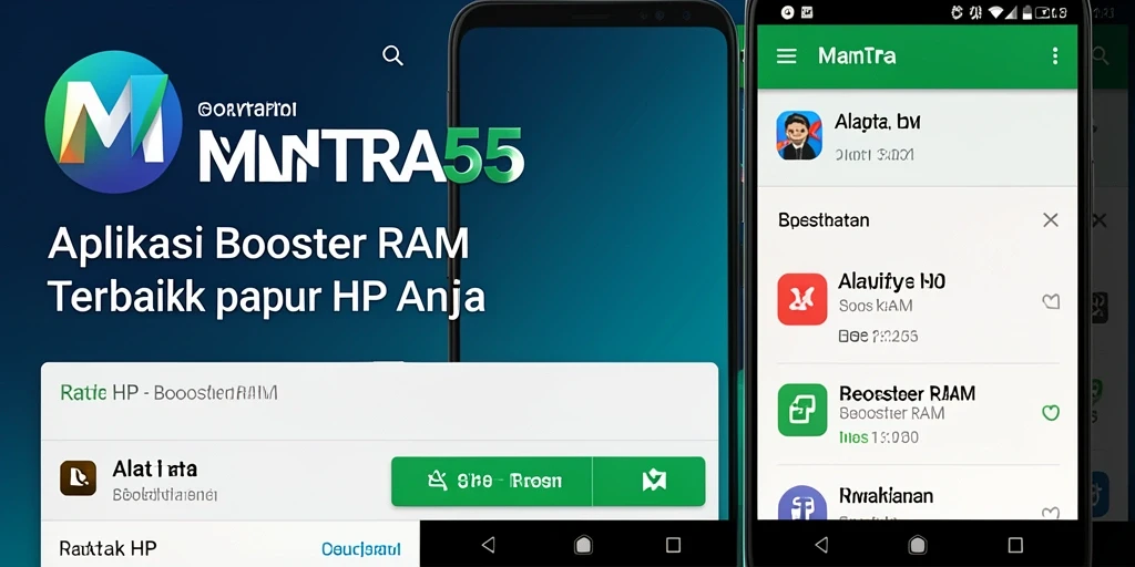 Tampilan antarmuka utama aplikasi MANTRA55 yang modern dan mudah digunakan.