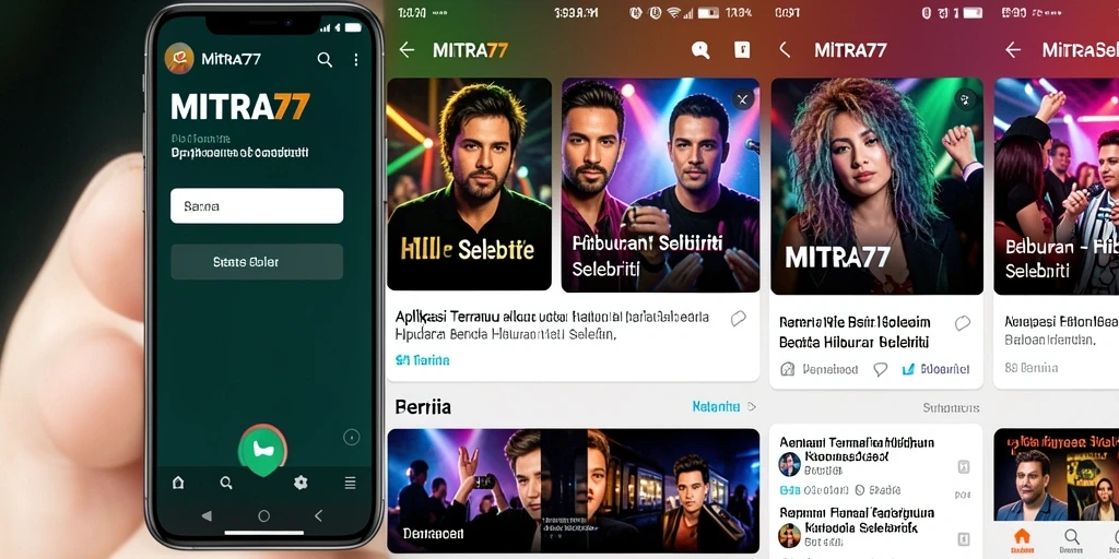 Tampilan antarmuka aplikasi MITRA77 yang menarik dan informatif.