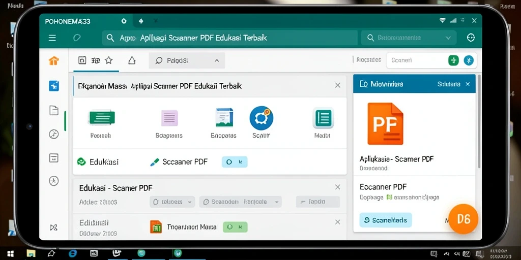 Screenshot antarmuka POHONEMAS33 yang menampilkan fungsi Scanner PDF.