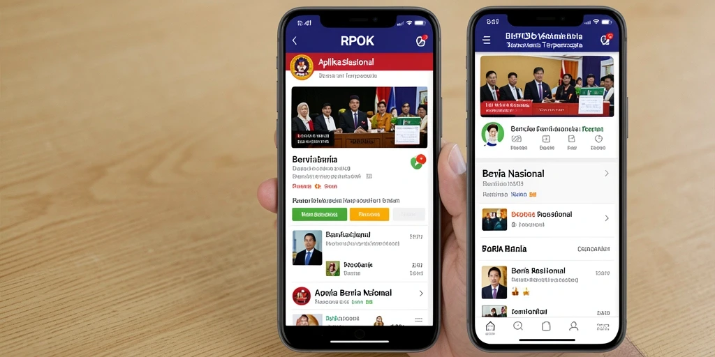Tampilan antarmuka aplikasi RPOK yang menarik dan informatif.