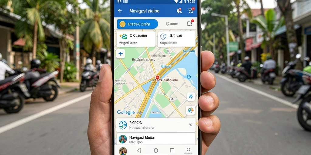 Antarmuka aplikasi TKP188 dengan navigasi motor yang jelas.
