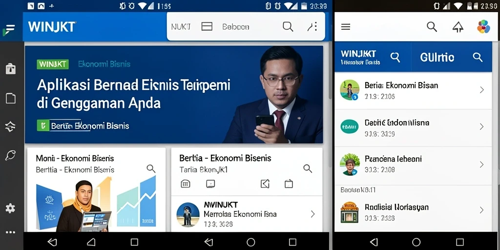 Tampilan antarmuka WINJKT yang informatif dan menarik.